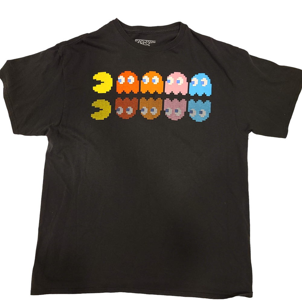 PAC MAN Mad Engine Gamer Graphic‎ Tee 80's Retro Unisex Size XL